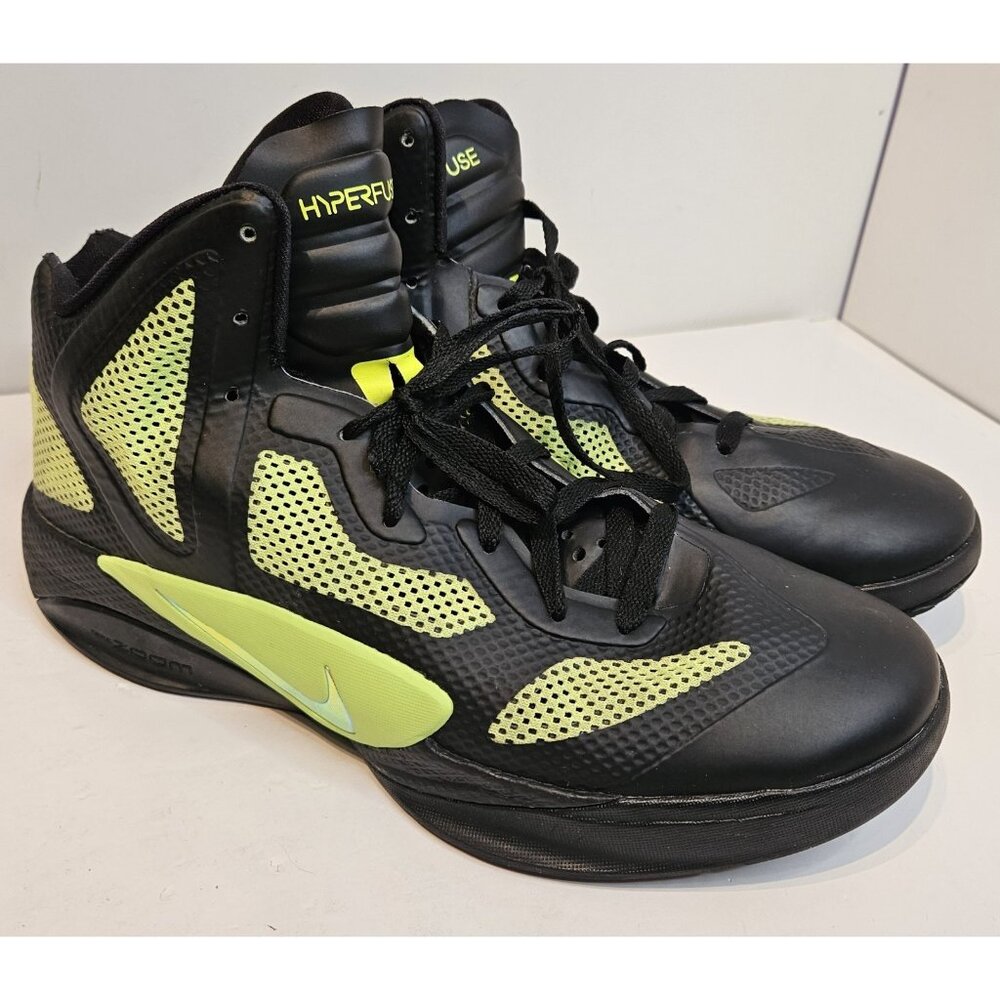 Nike Zoom Hyperfuse 2011 Black Volt Metallic Luster 454136-002 Men
